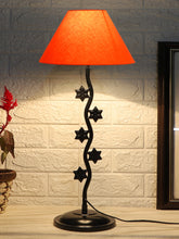 Orange Cotton Zig Zag Star Table Lamp with Iron Base (AE04)